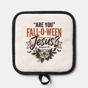 Christian Fall-O-Ween Jesus Vintage Engraving Shir Pot Holder