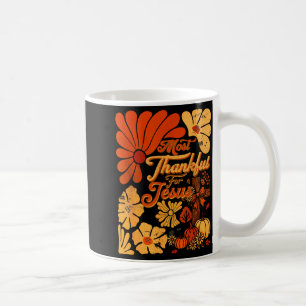 Christian Fall Thanksgiving Autumn Most Thankful F Coffee Mug