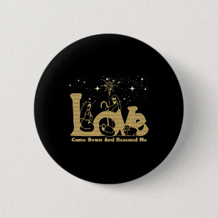 Christian Family Christmas Nativity Scene Gold T S 6 Cm Round Badge