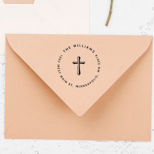 Christian Family Elegant Custom Return Address Self-inking Stamp