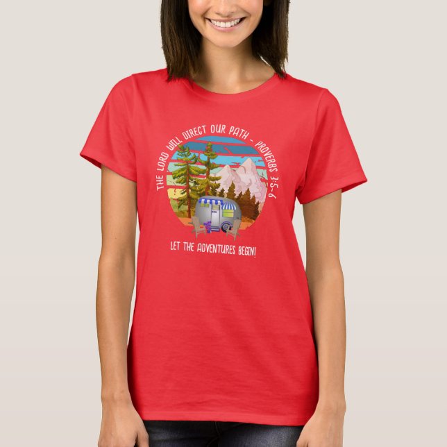 Christian Family Summer Camping Van Life T-Shirt (Front)
