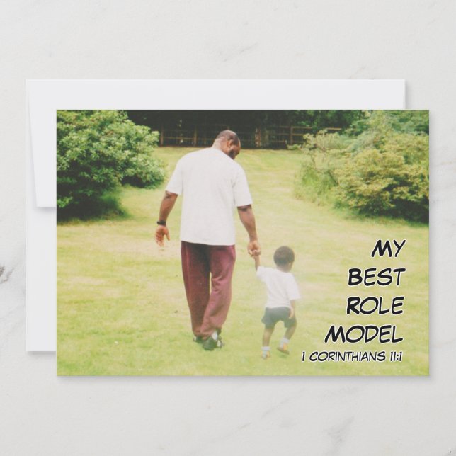 Christian FATHER'S DAY Best Role Model PHOTO Card (Front)