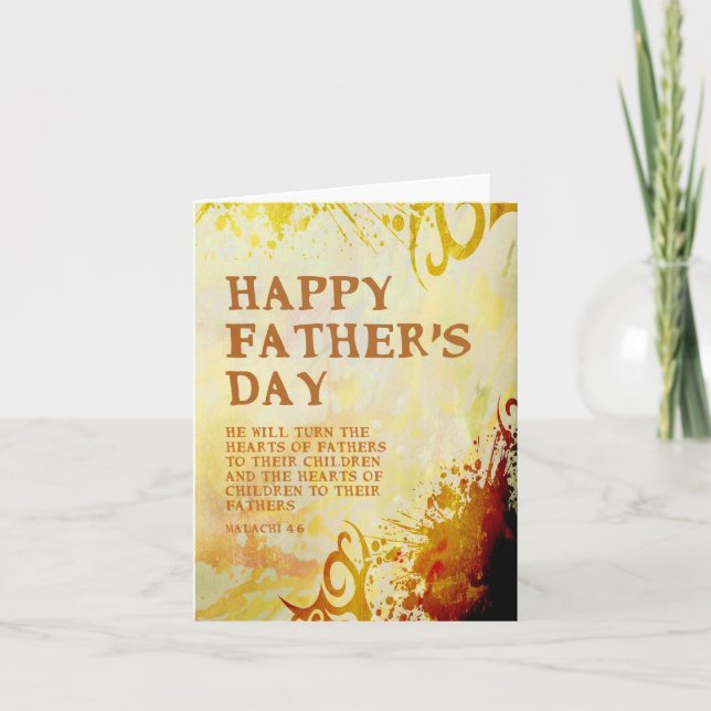 Christian Father's Day Card with Bible Verse (Front)