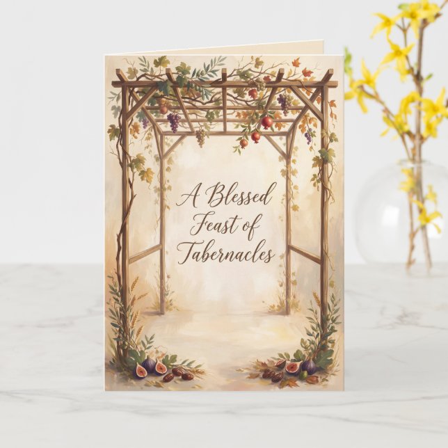 Christian Feast of Tabernacles Card (Yellow Flower)