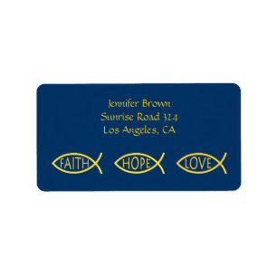 Christian Fish Address Label