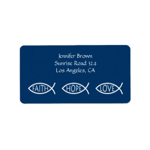 Christian Fish Address Label