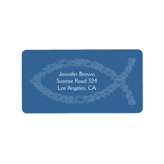 Christian Fish Address Label (Front)