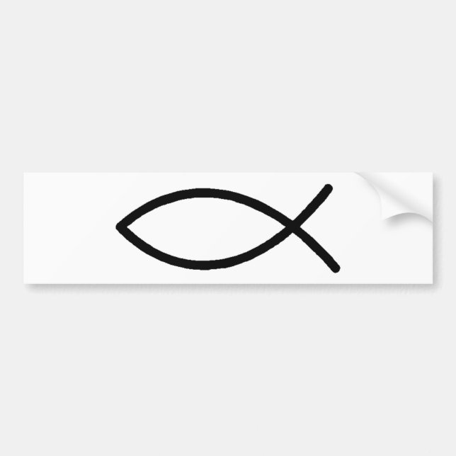 Christian Fish Bumper Sticker (Front)