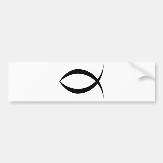 Christian Fish Bumper Sticker (Front)