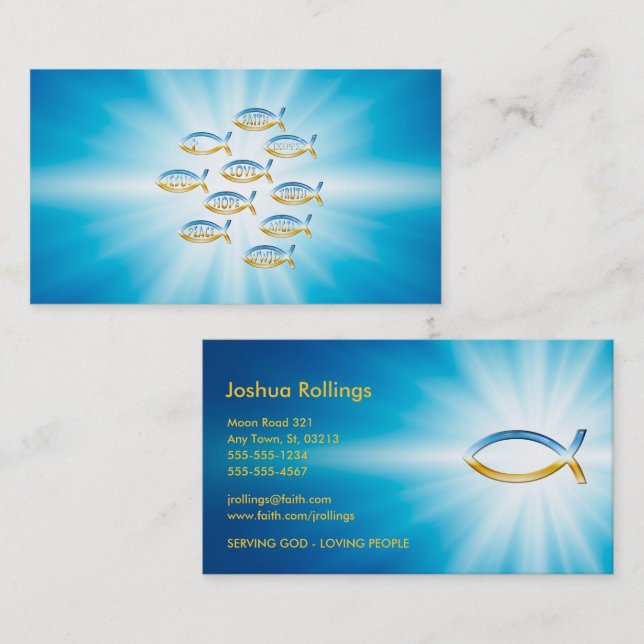 Christian Fish Business Card (Front/Back)