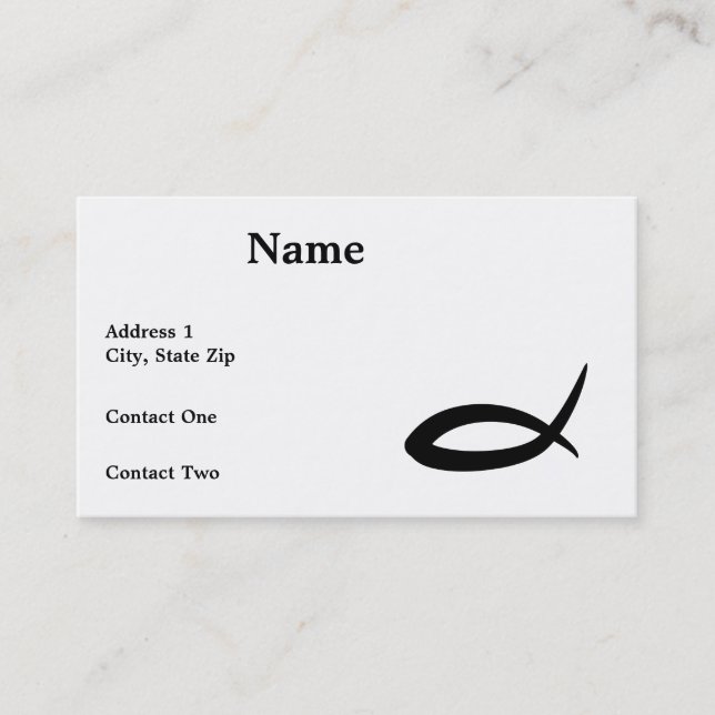 Christian Fish Business Cards (Front)