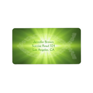 Christian Fish Green Address Label