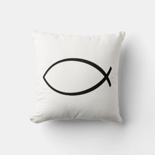 Christian Fish (Ichthys) Symbol Cushion