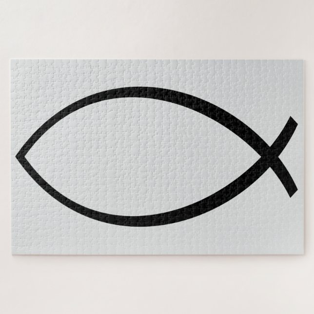 Christian Fish (Ichthys) Symbol Jigsaw Puzzle (Horizontal)