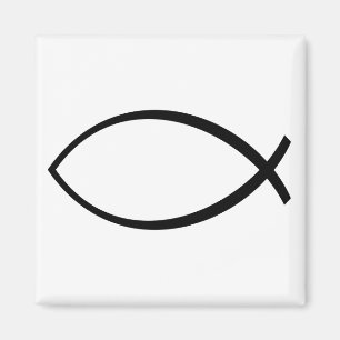 Christian Fish (Ichthys) Symbol Magnet