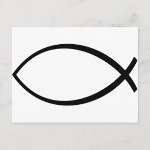 Christian Fish (Ichthys) Symbol Postcard