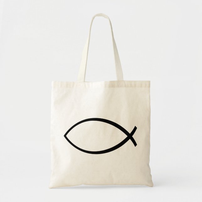 Christian Fish (Ichthys) Symbol Tote Bag (Front)