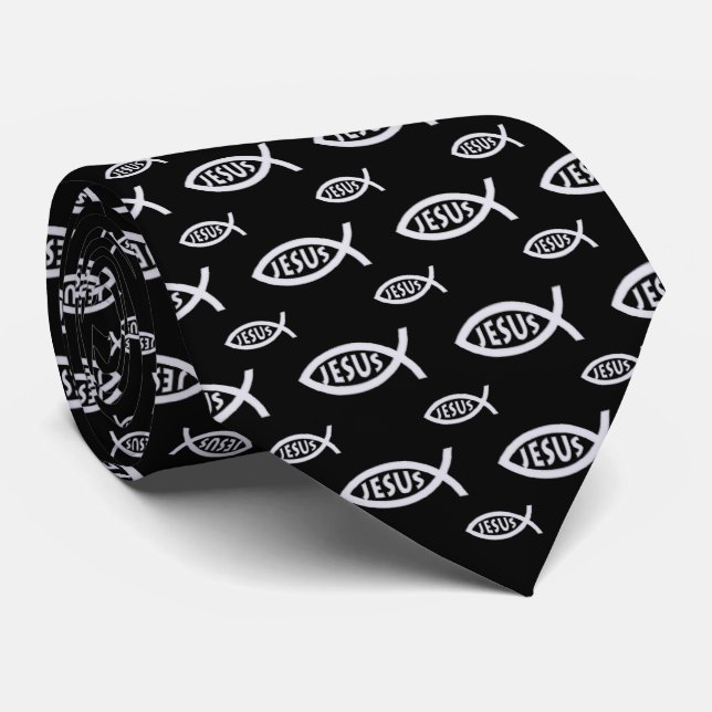 Christian Fish | Jesus Tie (Rolled)