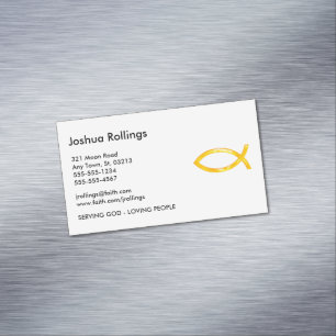 Christian Fish Magnetic Business Card