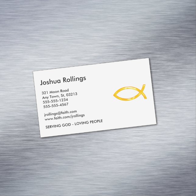 Christian Fish Magnetic Business Card (In Situ)