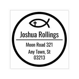 Christian Fish   Priest Self-inking Stamp