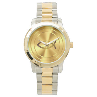 Christian Fish Symbol | gold Watch