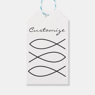 Christian Fish Symbol Ichthys Thunder_Cove Gift Tags