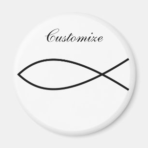 Christian Fish Symbol Ichthys Thunder_Cove Magnet