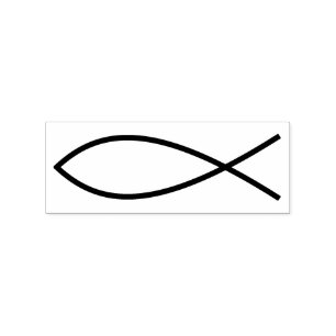 Christian Fish Symbol Ichthys Thunder_Cove Rubber Stamp