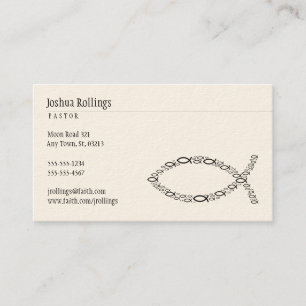 Christian Fish Symbol   Inspirational Business Card