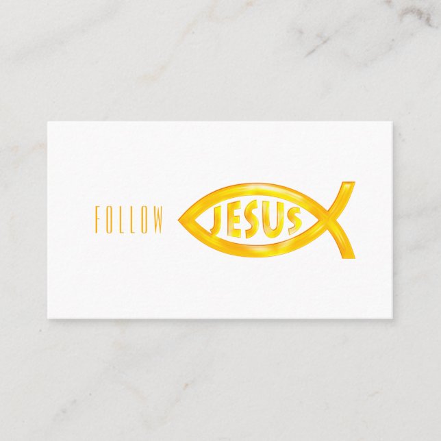 Christian Fish Symbol | Inspirational Business Card (Front)