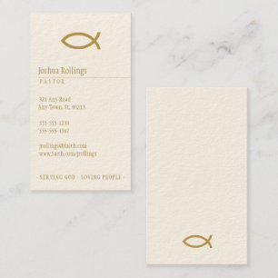 Christian Fish Symbol   Inspirational Business Card