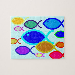 Christian Fish Symbol - LOUD! Jigsaw Puzzle
