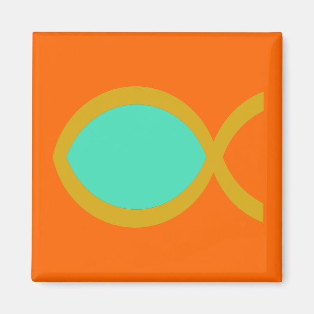 Christian Fish Symbol Magnet (Front)