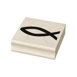 CHRISTIAN FISH SYMBOL RUBBER STAMP