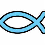 Christian Fish Symbol Standing Photo Sculpture<br><div class="desc">Christian Fish Symbol</div>