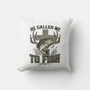 Christian Fishing Design He Called Me to Fish Cushion