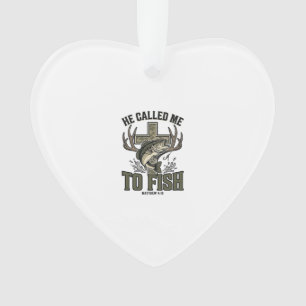 Christian Fishing Design He Called Me to Fish Ornament