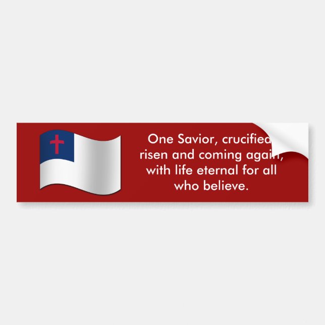 Christian Flag Bumper Sticker (Front)