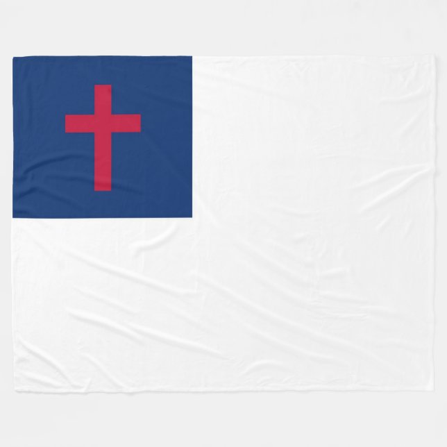 CHRISTIAN FLAG FLEECE BLANKET (Front (Horizontal))