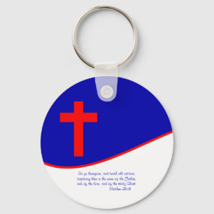 Christian Flag Inspired Key Ring