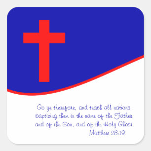 Christian Flag Inspired Square Sticker