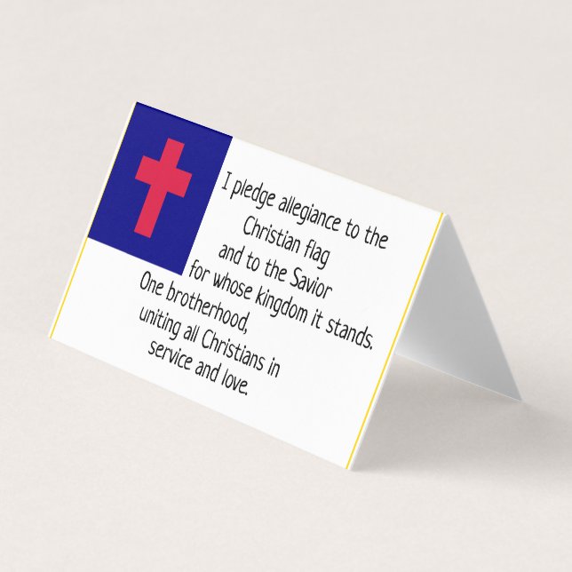 Christian Flag Pledge Business Card (Front)