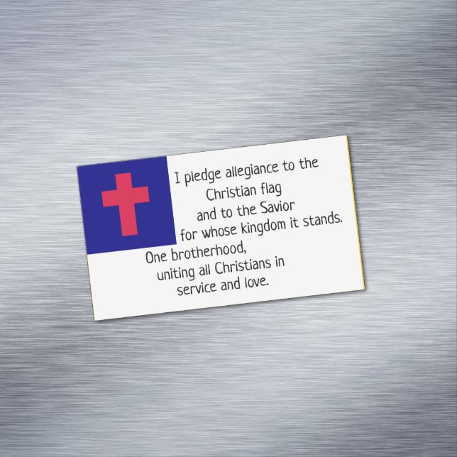 Christian Flag Pledge Magnetic Business Card (In Situ)