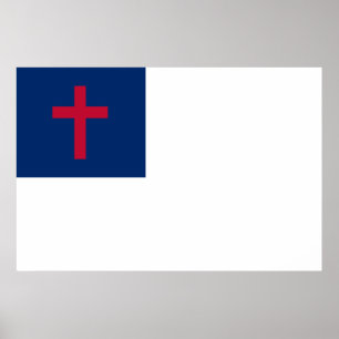 Christian flag Print Value Poster Paper Matte