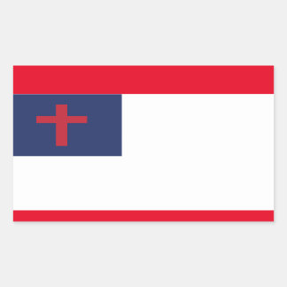 Christian Flag Rectangular Sticker
