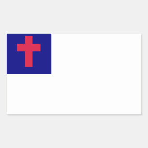 Christian Flag Rectangular Sticker