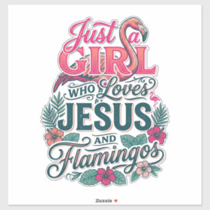 Christian Flamingo Girl Vintage