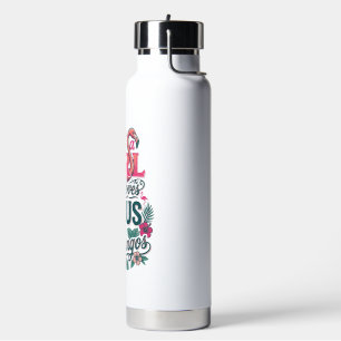 Christian Flamingo Girl Vintage Water Bottle