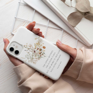 Christian Floral Art Isaiah 40:8 Phone Case